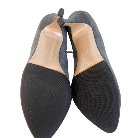 Valentino Garavani gray suede platform ankle boots - Picture 7 of 8